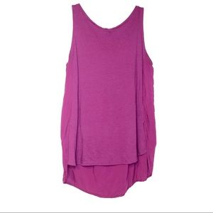Gap Flowy Light Weight Purple Tank Top High Low S